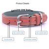 High Quality Durable Genuine Cow Leather Dog Leash Collar Set Solid Pattern Luxury Real Pet Lead Collar Factory