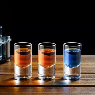 Sady 6 ks 15ml Panáková sklenice Silnostěnná vinná sklenice Luxusní koktejlová sklenice Průhledná vinná sklenice Party Sklenice na whisky Barové sklo