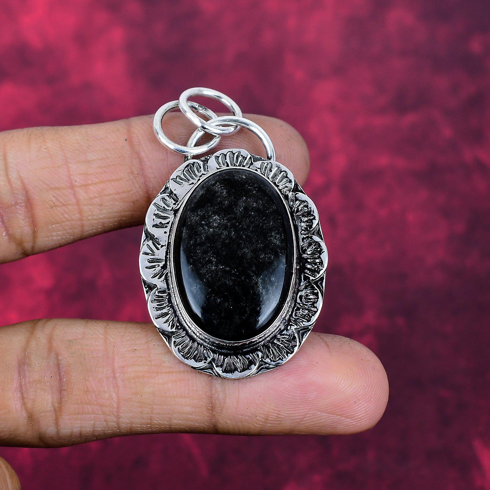 

Silver Sheen Obsidian Jewelry, 925 Solid Sterling Silver Pendant Handmade Gemstone Jewelry, Gifts For Wife Brand New Pendant 2.16 Inches