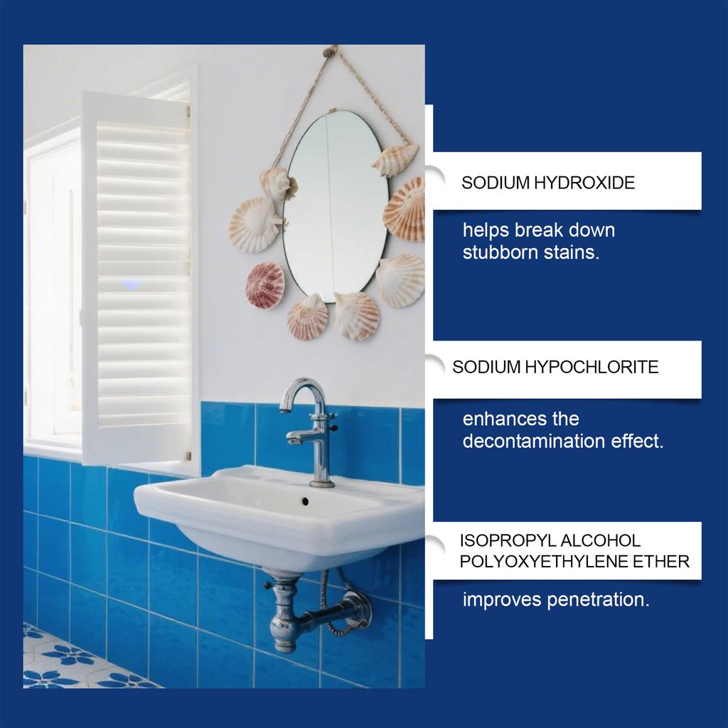 Bathroom Cleaner, Descaling And Stain Remover, Household Multi-functional Cleaning Without Damaging Tile Walls,237ml