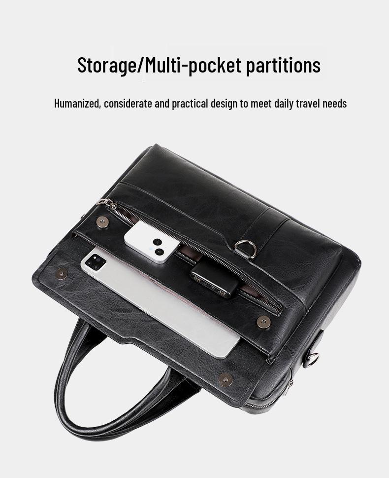 2024 Heren Aktetas: Veelzijdige Schouder-, Crossbody- en Rugzak voor Zaken, Laptop en Bestanden