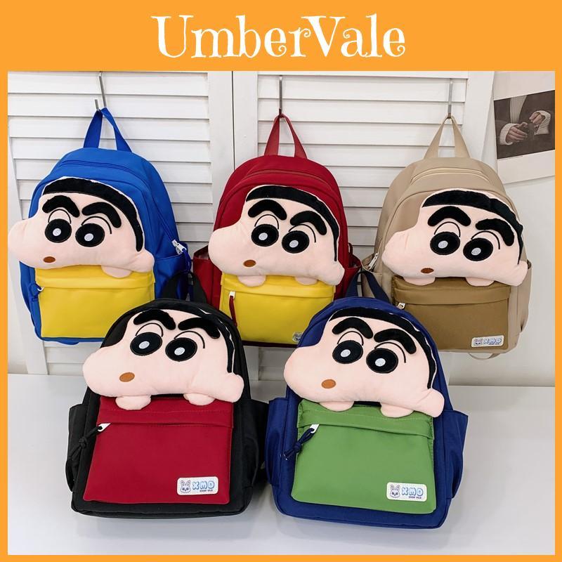 Crayon Shin Chan Capybara-mønster Barneryggsekk med Pustende Nylonmateriale for Skole og Daglig Bruk