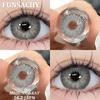Funsachy 2Pcs Fashion Color Contact Lens For Pupils Blue Eyes 14.2mm Natural Brown Eye Lenses Beauty Green Lens Annual Cosmetics