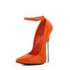 New Super High Pointed Toe Slim Heels Shoes Style Fashionable Light Mouth Large Size Elegant Buckle Fashionable Bright Colors