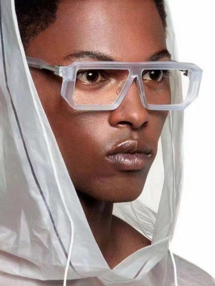 Latest For Gents Stylish Square Sun Glasses For Ladies Vintage Sun Glasses UV Classic Geometry Rectangle Eye Glasses Vintage Big Frame Eyeglasses