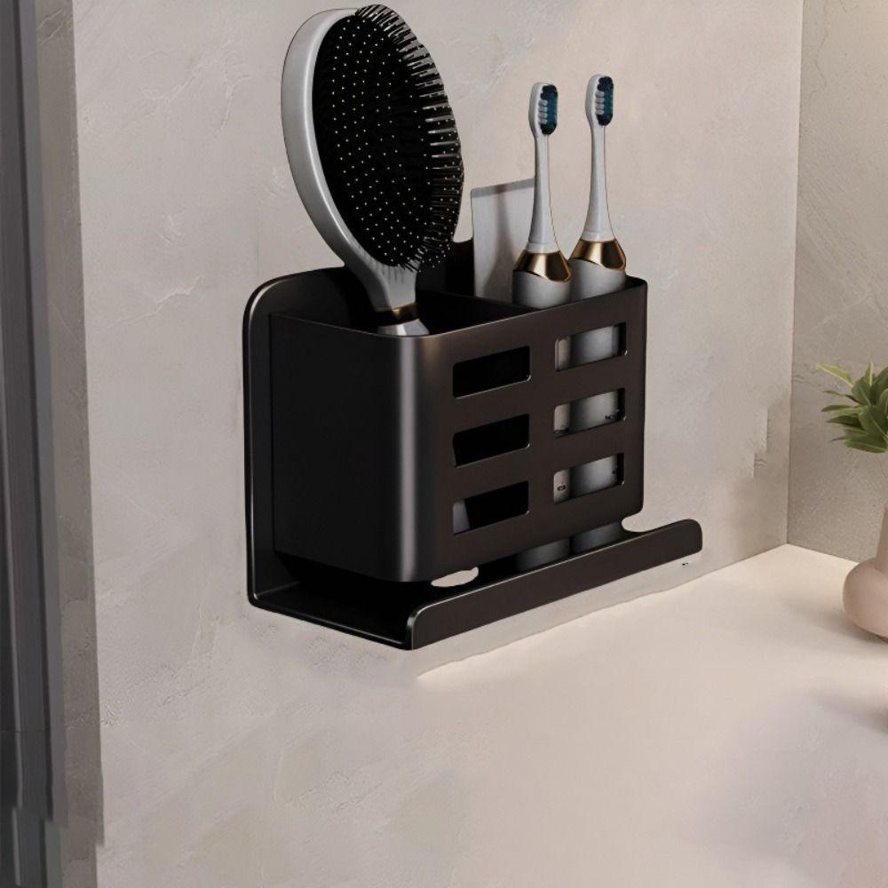 No Punching Bathroom Storage Rack Aluminum Zinc Zinc Alloy Shaver Storage Stand  Kitchen
