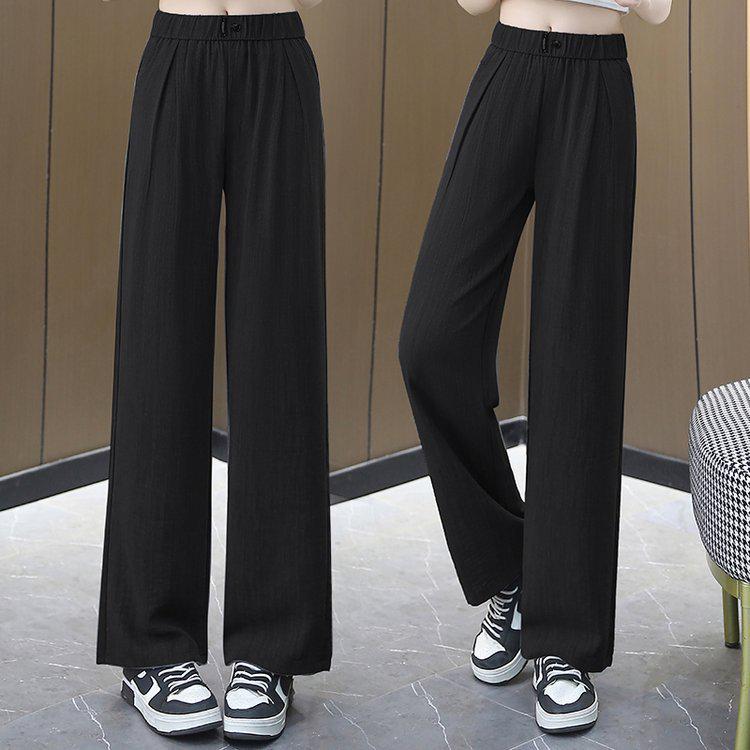 Stylish Women's High-Waisted Wide-Leg Pants - Summer Thin & Comfortable