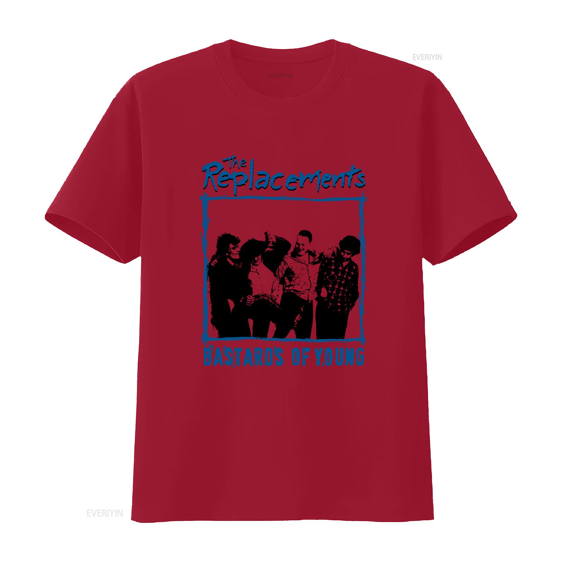 The Replacements Band Cotton T Shirt Reprint Kh4785 Bastards Of Young Design vintage Washed Comfortable streetwear Soft fashion S