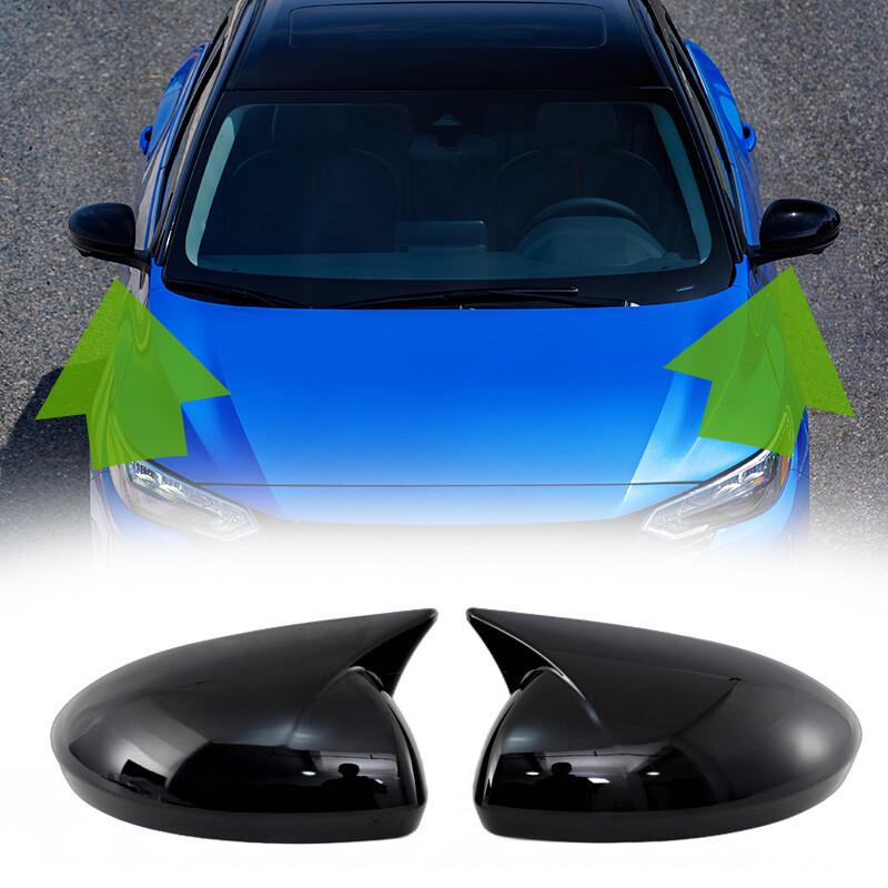 For Nissan Sentra 2020-2024 Gloss Black  Rearview Mirror Cover Caps Replacement