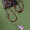 Original crossbody chain Yabai Buddha bead fringed necklace retro sweater chain back chain cheongsam accessories
