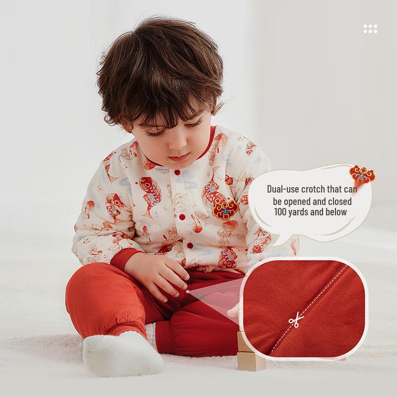 Lobi Kinder Chinesischer Stil Gepolsterter Hausanzug Set
