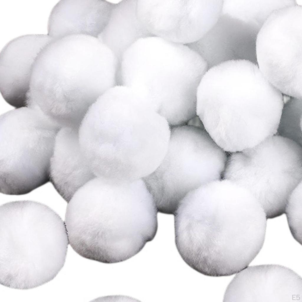 Balls - 30pcs Pompoms for Arts Craft DIY Projects Key Toys Christmas Wedding Party Home Decor