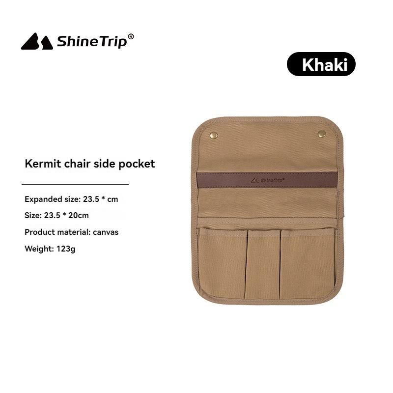 SHINETRIP Outdoor Camping Kermit Chair Armrest Hanging Bag MultiFunctional Side Storage Bag Portable Organizer And Storage Pouch хаки