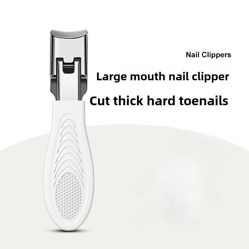1pc Modern Stainless Steel Toenail Clippers with 45° Beveled Cutting Edge, Splash-Proof, Effortless Grip for Thick/Hard Nails