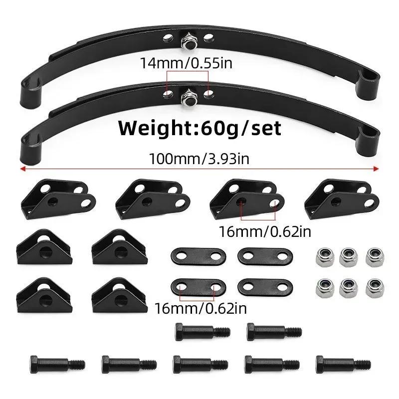 Steel Leaf Spring Suspension Bar Set for 1/14 Tamiya Tractor Truck Trailer Cargo Tow Upgrade Parts