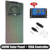 300W Solar Panel Kit 18V ETFE Flexible Monocrystalline Solar Cell Power Charger with 60A Controller for Camping Yacht RV Car 4
