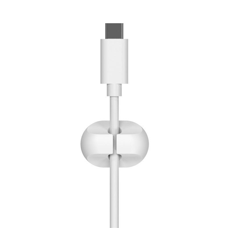 Cable fixing clips 3-Pack Cable management cable organiser clips Silicone self-adhesive Suitable for desktop USB charging cables