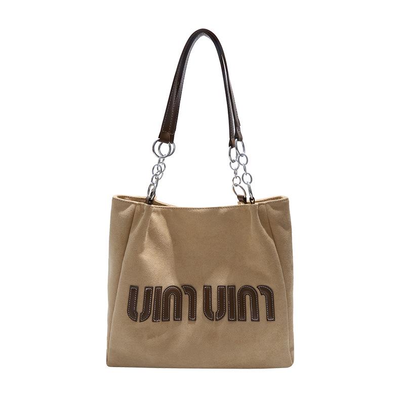 Women's Autumn Canvas Tote: Large Capacity, Casual Single Shoulder Bag for Work Commute