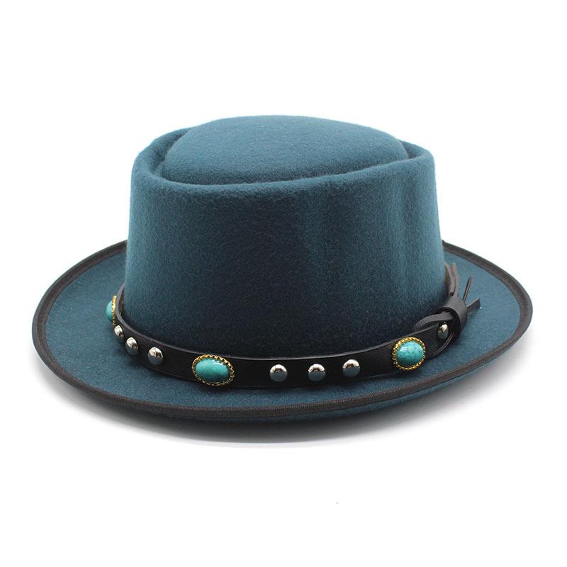 Wind Small Round Hat Hat Rivet Woolen Hat Men And Women Outdoor Travel Mountaineering Tibetan Top Hat