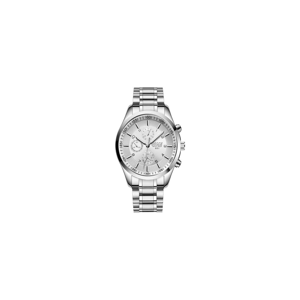 Men s Simple Stylish Silver Watch Easy to Read Casual Design
