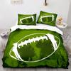 Premium Football Duvet Cover For Boys Girls Burning Football Microfiber Sports Games Theme Soft King Size Quilt Cover