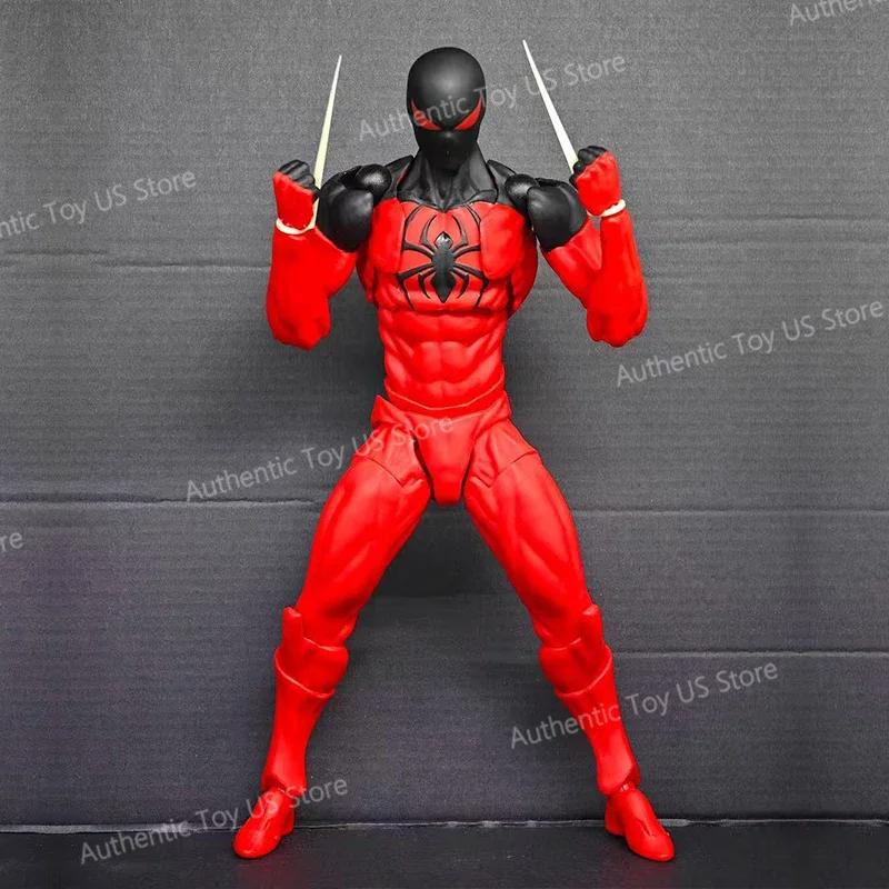 Spider Man Symbiote Black Suit Scarlet Spider Available Now Mess Playthings Spider Hero Messtoys Neighbor Animation Action Figure Presents Playthings