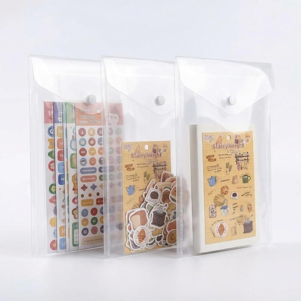 12PCS 4 Size Scrapbook Stamp Storage Bag Waterproof Die Storage Pockets Office