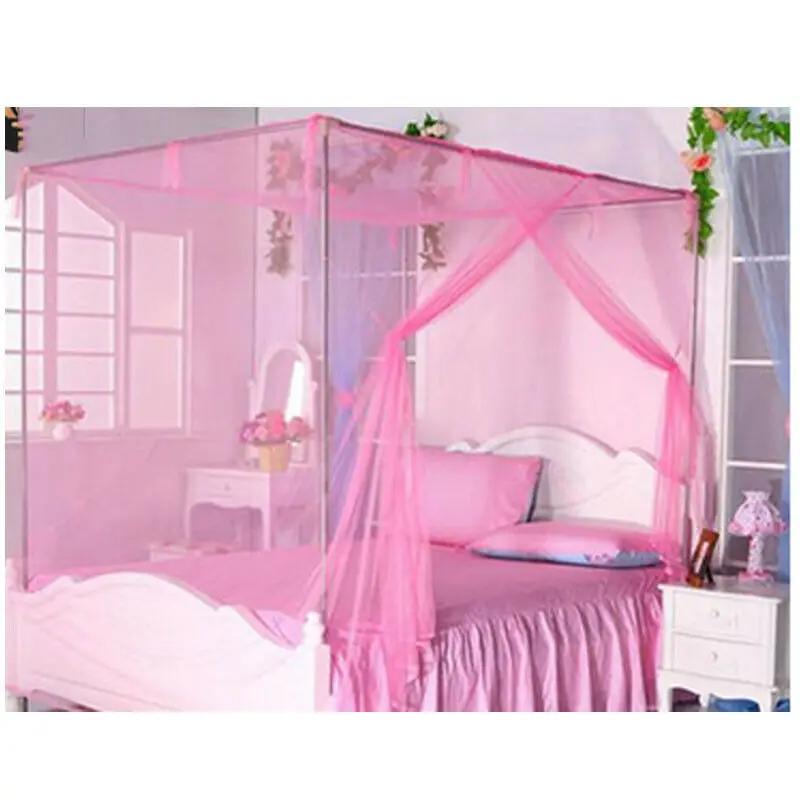2026 Summer Home Mosquito Nets 4 Corner Post Bed Canopy Net Double Bed Lightweight Fashion Bedding Mosquito Nets