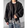 2024 Men's Korean-Style Hooded Cardigan with Shoulder Pads