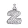 Cross Hip Hop Copper Zircon 26-Letter Pendant Necklace