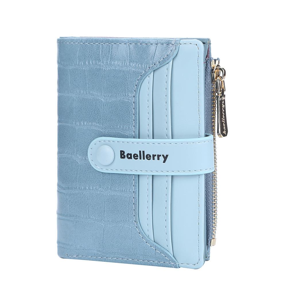 Pu Leather Womens Short Wallet With Two Fold Design And Multiple Card Slots