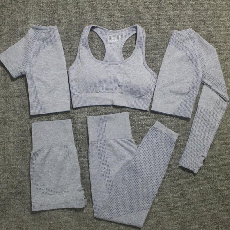Seamless High-Waisted 9/10 Length Leggings With Jacquard Dot Women Butt Lifting Tummy Control
