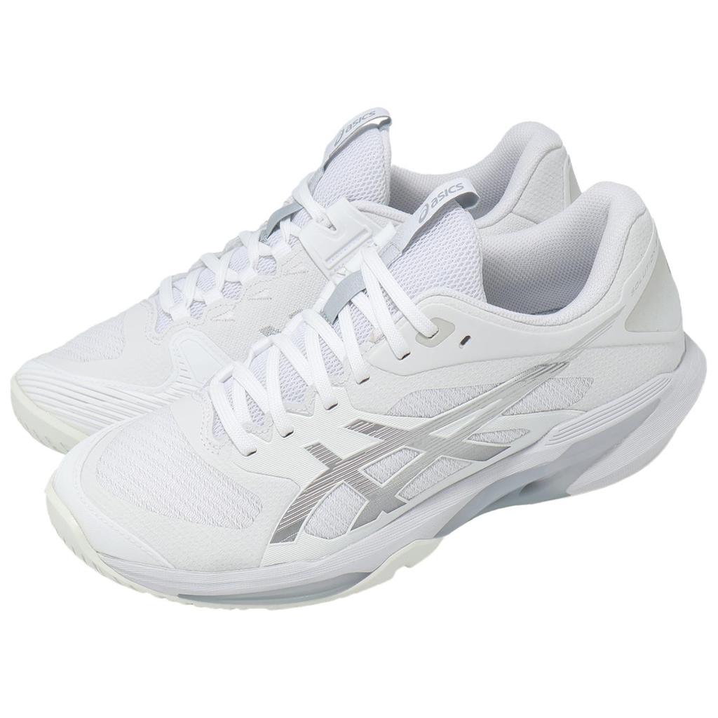 ASICS SOLUTION SPEED FF 4 Comfortable Breathable Support Rebound Low top Tennis Shoes Women's White Silver 1042A307-101