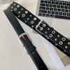 PU Leather Punk Waist Belt with Star Rivets And Double Buckles Holes For Daily Wear and Theme Occasion Dressingup Props