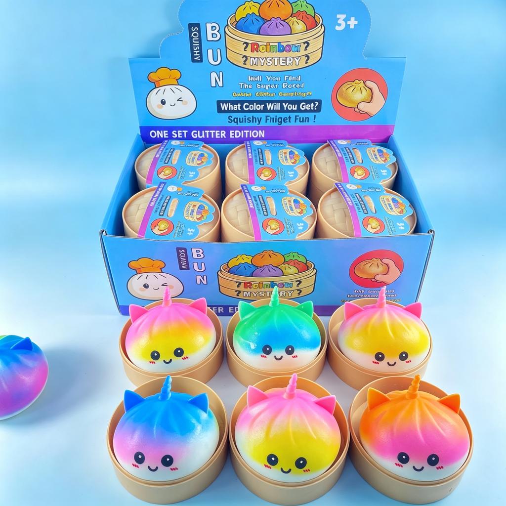 Kawaii Purple Unicorn Dumpling Giant Bao Bun Squishy Stress Relief Office Gift