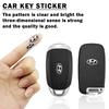 For Hyundai Creta Santa Kona Genesis Equus Coupe Elantra Car Logo Remote Control Key Badge Sticker Auto Emblem Decal Accessories XX42