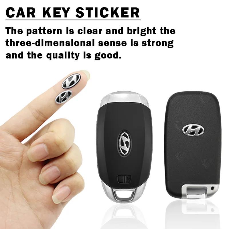 For Hyundai Creta Santa Kona Genesis Equus Coupe Elantra Car Logo Remote Control Key Badge Sticker Auto Emblem Decal Accessories XX42
