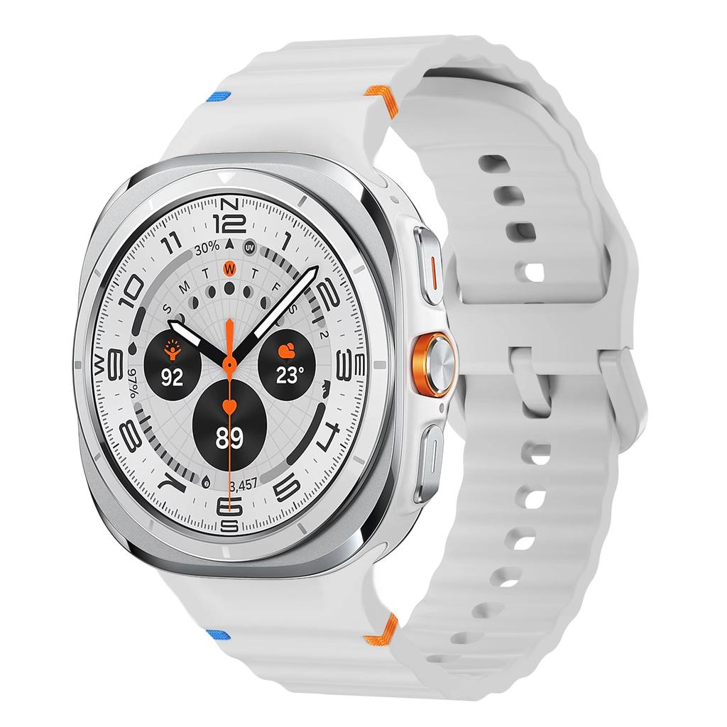 Original Silicone Band for Samsung Galaxy Watch Ultra Strap 7/6/6 Classic/5 Pro/4 47mm Bracelet 44mm/40mm/43mm/46mm Sport Band