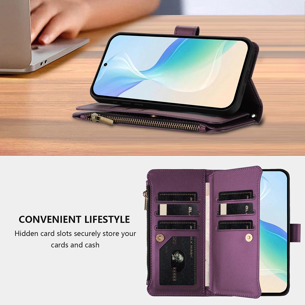 Protection Card Wallet Flip Phone Cover For Doogee Note 56X 56 58 59 N60 Pro N55 Plus Leather Case Wrist Strap Crossbody Shell