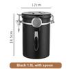 Stainless Steel Coffee Canister Coffee Bean Storage Airtight Containers with Date with Spoon Vent Valve Kitchen Food Storage Jar