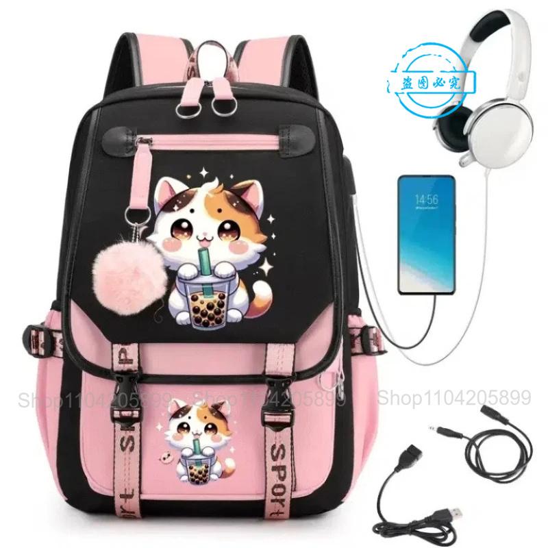 Zaino Carino Gatto Boba Modello Cartone Animato Corgi Mochila Zaino Scolastico per Studenti Ragazzi Ragazze Regalo Grande Capacità Viaggio Quotidiano Rucksack