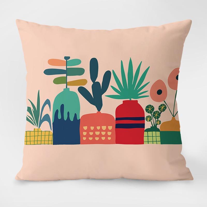 Geometric Colorful Pattern Decorative Pillowcase Living Room Bedroom Square Cushion Pillowcase