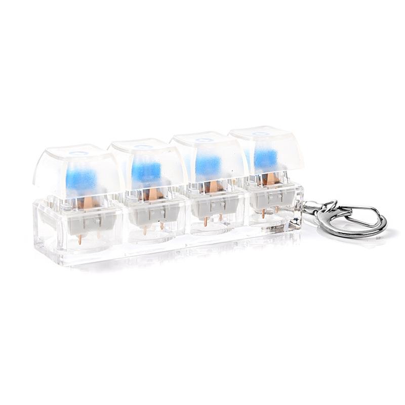 

Fidget Clicker Keychain: Mechanical Switch Tester Led Backlit Toy, Asmr Stress Relief Pendant, Aesthetic Bag Charm For Gamers