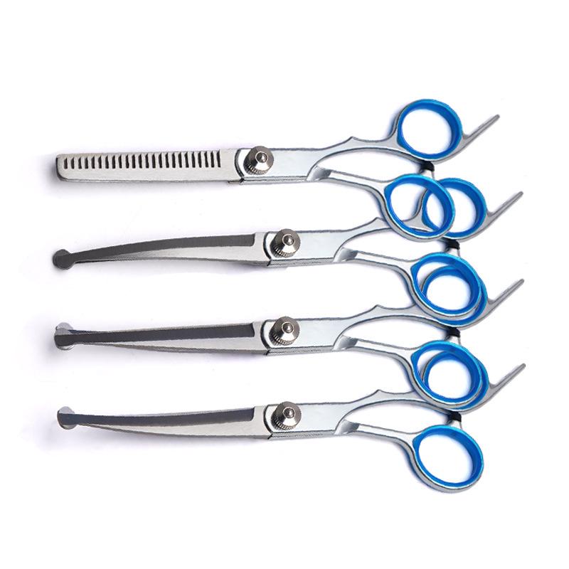 Professional Pet Grooming Scissors Set for Dogs – Ideal for Trimming Teddy, Pomeranian, and Samoyed Coats