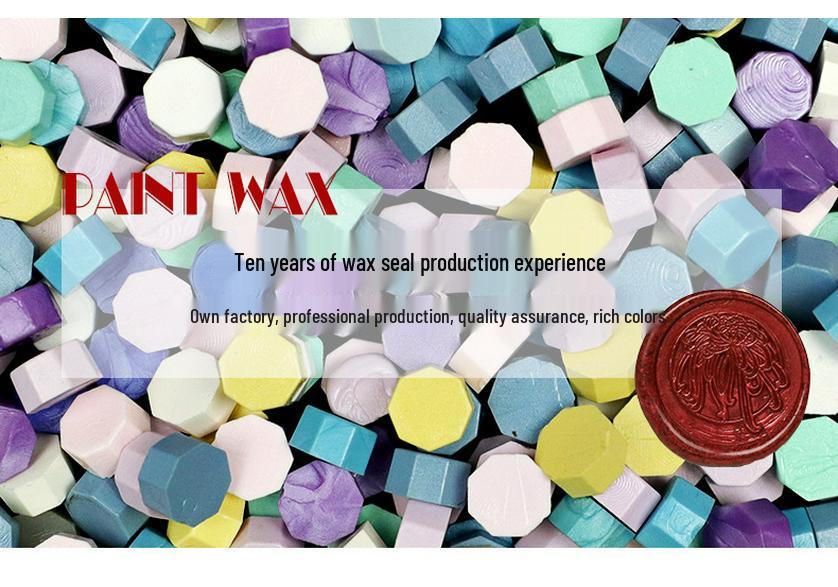 148 Pearlescent Octagonal Sealing Wax Beads - Mixable Colors, 500g Package