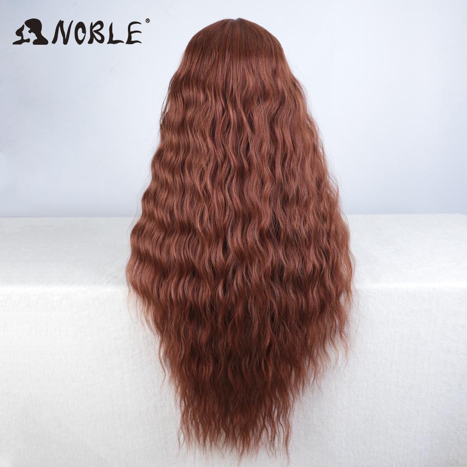 Noble Synthetic Lace Front Wig Long Wavy Ombre Blonde Wig Red Wigs Lace Part Synthetic Lace Wigs For Women Lace Front Wigs