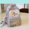 Capybara Cartoon Backpack For School Students With Breathable Nylon Material And Large Capacity
