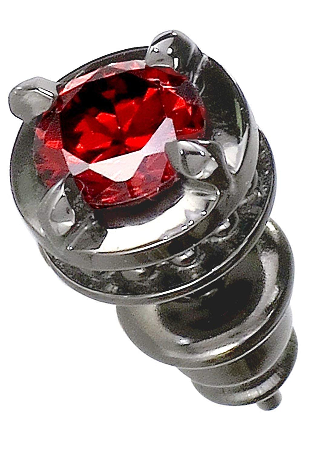 

Royal Stag ZEST Red Cubic Zirconia Stud Earrings in Silver 925, Men s, Single Ear