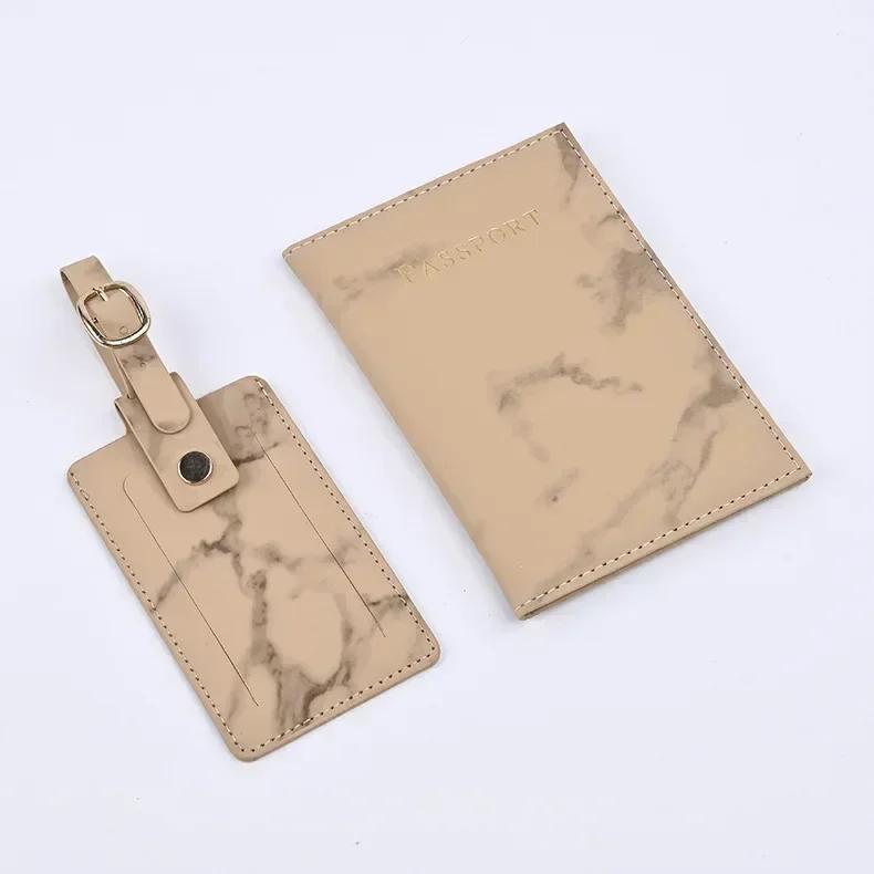 Travel Passport Cover Luggage Tag Set Women ID Card Passport Holder Cover Case Credit Card Holder Ticket Clip Travel Accessories