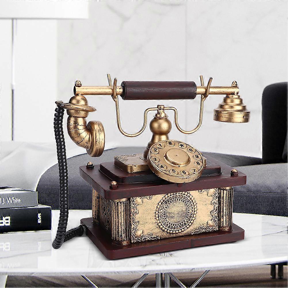 Vintage Telefon Miniaturmodell Figur Antike Eisenhandwerkskunst Ornament Heim Schreibtisch Dekor